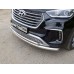 Защита передняя нижняя (двойная) 60,3/42,4 мм код HYUNSFGR16-05  на Hyundai Santa Fe Grand (2016-) 