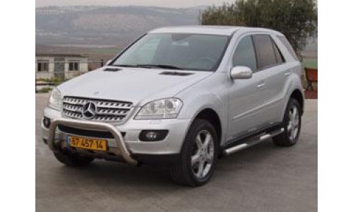 Передняя защита EUROTECH 76 мм полир. нерж. сталь на Mercedes-Benz M-Class W164 (2005-2012) 