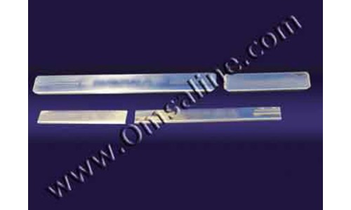 Накладки на дверные пороги (нерж.) 8 шт. на Nissan Navara D40 (2005-) 