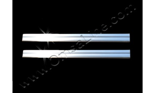 Накладки на дверные пороги (нерж.) 2 шт. на Nissan Juke (2011-2014) 