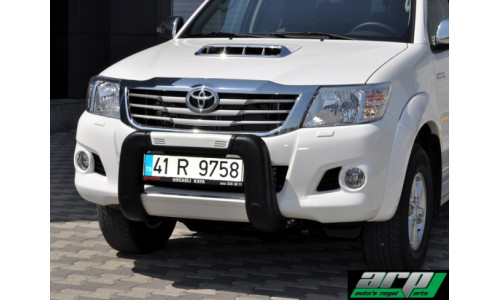 Передняя защита из стального корпуса покрытая полиуретаном на Nissan Navara D40 (2005-) 