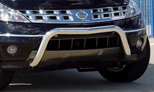 Передняя защита 76мм полир. нерж. сталь на Nissan Murano Z50 (2002-2008) 
