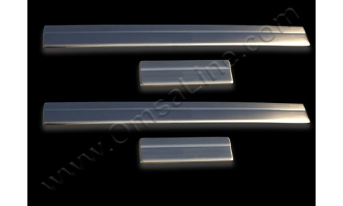 Накладки на дверные пороги (нерж.) 4 шт. (Qashqai +2) с 2010 г. на Nissan Qashqai (2007-2010) 