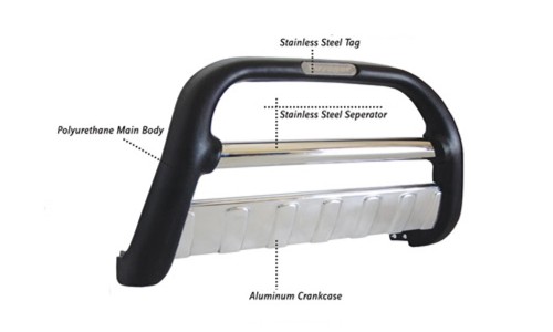 Передняя защита 60 мм из стального корпуса покрытая полиуретаном Volkswagen T5 на Volkswagen Multivan T5 (20010-2015) 