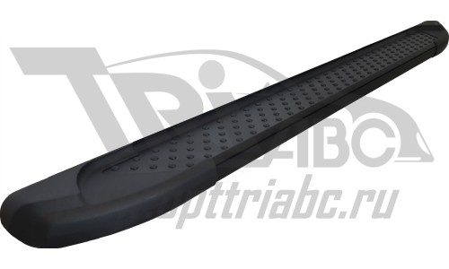 Пороги алюминиевые (Sapphire Black) Audi (Ауди) Q7 (2015-) с панорамной крышей на Audi Q7 (2015-) 