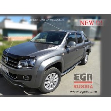 Дефлекторы боковых окон темные 4 ч.