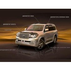 Дефлекторы боковых окон темные 4 ч.