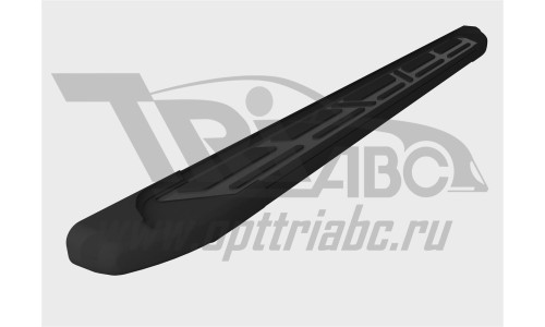 Пороги алюминиевые (Corund Black) Audi (Ауди) Q7 (2015-) с панорамной крышей на Audi Q7 (2015-) 