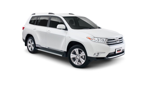 Пороги алюминиевые (серебр) EGR на Toyota Highlander (2010-2013) 