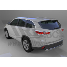 Защита заднего бампера Toyota Highlander (2014-) (овал) d 75x42*