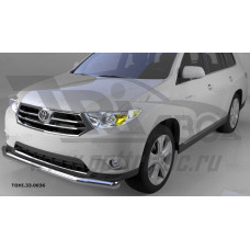 Защита переднего бампера Toyota Highlander (Тойота Хайлендер) (2010-2013) (одинарная) d 60