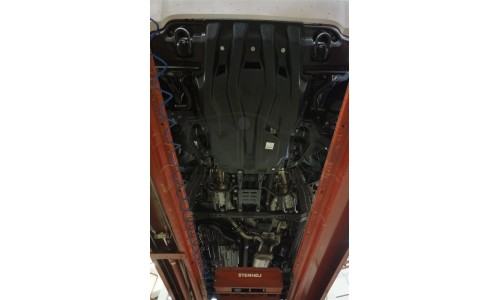 Защита картера двигателя и радиатора Toyota Land Cruiser (Тойота Ленд Круизер) 200 V-4,5D(2008-2015- на Toyota Land Cruiser 200 (2007-2011) 