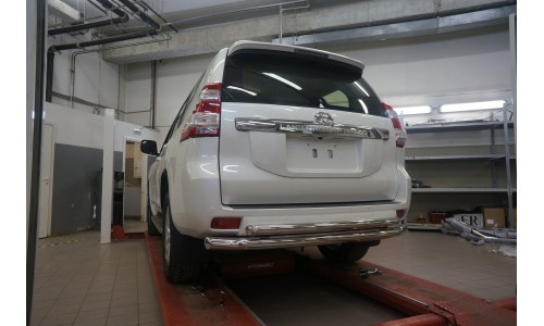 Защита заднего бампера Toyota Land Cruiser 150 (2009- /2014-) (двойная) d 76/60 на Toyota Land Cruiser Prado 150 (2009-2012) 