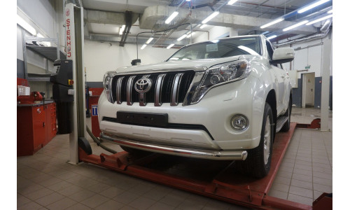 Защита переднего бампера Toyota Land Cruiser 150 (2013-) (одинарная) d 76 на Toyota Land Cruiser Prado 150 (2013-2017) 