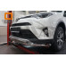 Защита переднего бампера Toyota RAV 4 (2016-) (двойная) d60/42 на Toyota Rav4 (2015-) 