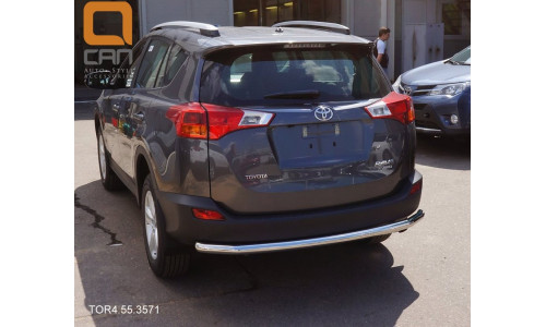 Защита заднего бампера Toyota RAV4 (Тойота РАВ4) (2013-2015) (одинарная) d 60 на Toyota Rav4 (2013-2015) 