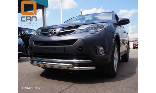 Защита переднего бампера Toyota RAV4 (Тойота РАВ4) (2013-2015) (Shark) d 60/60 на Toyota Rav4 (2013-2015) 