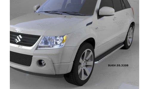 Пороги алюминиевые (Ring) Suzuki Grand Vitara (2006-2010-) на Suzuki Grand Vitara (5 дв.) (2005-2008) 