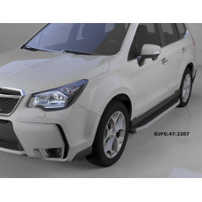 Пороги алюминиевые (Alyans) Subaru Forester (2013-)