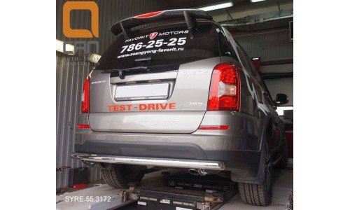 Защита заднего бампера Ssang Yong Rexton (Ссанг Йонг Рекстон) (2007-2012 / 2012-) (одинарная) d 60 на Ssang Yong Rexton (2007-2012) 