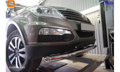 Защита переднего бампера Ssang Yong Rexton (Ссанг Йонг Рекстон) (2007-2012 / 2012-) (одинарная) d 76 на Ssang Yong Rexton (2007-2012) 