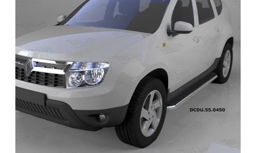 Пороги алюминиевые (Ring) Renault Duster (Рено Дастер) (2012-) / Nissan Terrano (2014-) на Renault Duster (2011-2014) 