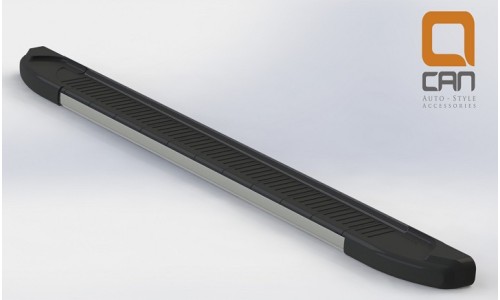 Пороги алюминиевые (Onyx) Mitsubishi Outlander (Митсубиши Аутлендер) (06-12;12-;15-)/ASX (2010-)/Peu на Peugeot 4008 (2012-) 