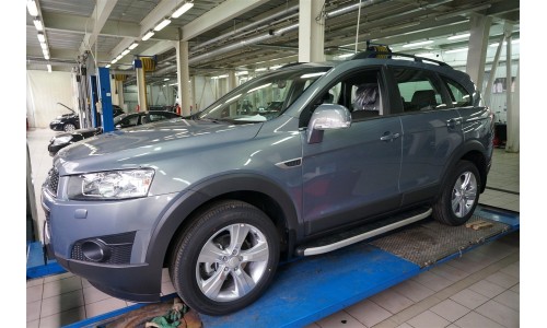 Пороги алюминиевые (Alyans) Chevrolet Captiva (Шевроле Каптива) (2006-2010-)/Opel Antara  на Chevrolet Captiva (2006-2012) 