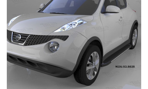 Пороги алюминиевые (Onyx) Nissan Juke (2011-) на Nissan Juke (2011-2014) 