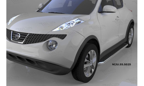 Пороги алюминиевые (Ring) Nissan Juke (2011-) на Nissan Juke (2011-2014) 