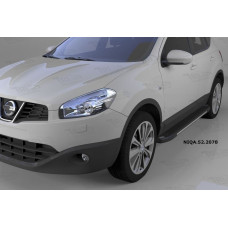 Пороги алюминиевые (Onyx) Nissan Qashqai (Ниссан Кашкай) (2006-2014)