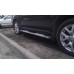 Пороги алюминиевые (Emerald Black) Nissan X-Trail (Ниссан Икстрейл) (2007-2010-2014) на Nissan X-Trail T31 (2007-2010) 