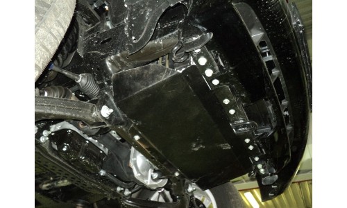 Защита радиатора Nissan Patrol V-5.6 (2010-) (Алюминий 4 мм) на Nissan Patrol (2010-2013) 