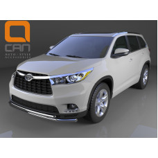 Защита переднего бампера Toyota Highlander (Тойота Хайлендер) (2014-) (двойная) d 60/42