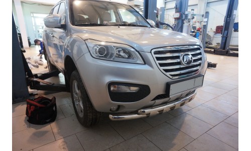 Защита переднего бампера Lifan X60 (2013-) (Shark) d 60/60 на Lifan X60 (2011-2016) 