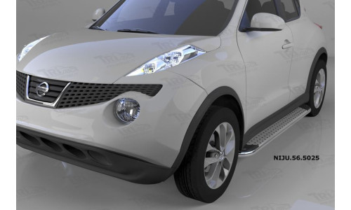 Пороги алюминиевые (Opal) Nissan Juke (2011-) на Nissan Juke (2011-2014) 