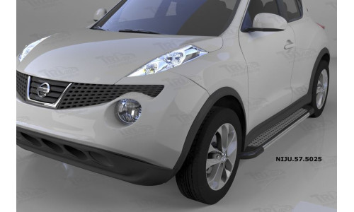 Пороги алюминиевые (Topaz) Nissan Juke (2011-) на Nissan Juke (2011-2014) 