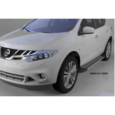 Пороги алюминиевые (Topaz) Nissan Murano (2008-)