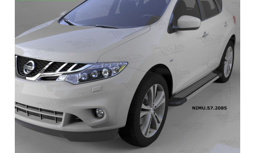 Пороги алюминиевые (Topaz) Nissan Murano (2008-) на Nissan Murano Z51 (2008-2015) 