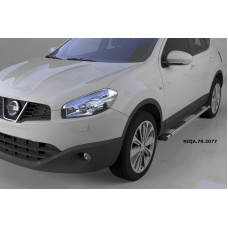 Пороги алюминиевые (Emerald silver ) Nissan Qashqai (Ниссан Кашкай) (2006-2014)