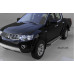 Пороги алюминиевые (Topaz) Mitsubishi L200 (2006-2013 / 2014- / 2015-) на Mitsubishi L200 (2006-2013) 