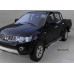 Пороги алюминиевые (Emerald Black) Mitsubishi L200 (2006-2013 / 2014- / 2015-) на Mitsubishi L200 (2006-2013) 