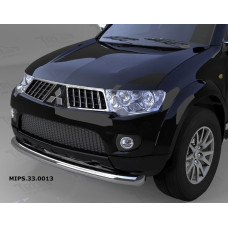 Защита переднего бампера Mitsubishi Pajero Sport (Митсубиши Паджеро) (2008-)/L200 (2014-2015 кроме к