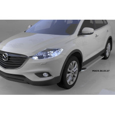 Пороги алюминиевые (Opal) Mazda (Мазда) CX9 (2013-)
