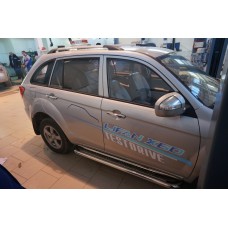 Пороги нержавеющая труба с листом C2 d60mm Lifan X60 (2013-)