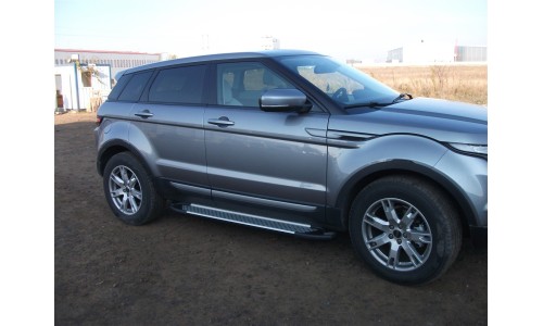Пороги алюминиевые (Sapphire Silver) Land Rover Evoque (2011-) кроме к-ции Dynamic на Range Rover Evoque (2011-) 
