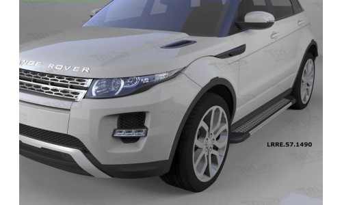 Пороги алюминиевые (Topaz) Land Rover Evoque (2011-) кроме к-ции Dynamic на Range Rover Evoque (2011-) 