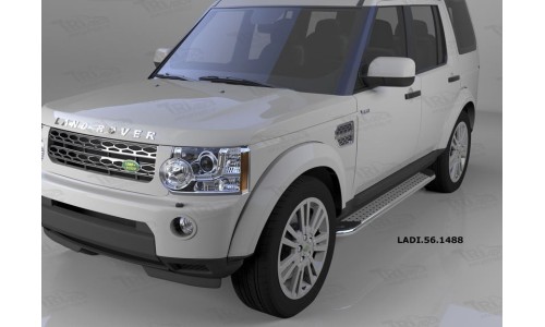 Пороги алюминиевые (Opal) Land Rover Discovery 4 (2010-)/ Discovery 3 (2008-2010) на Land Rover Discovery 3 (2004-2009) 