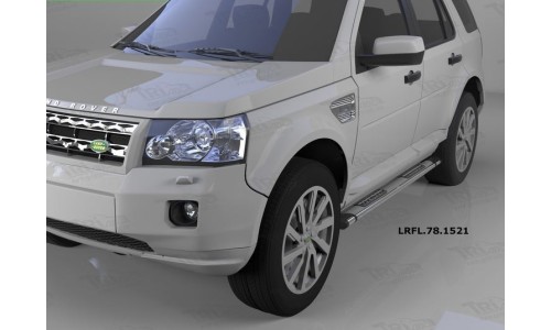Пороги алюминиевые (Emerald silver ) Land Rover Freelander 2 (2008-) на Land Rover Freelander 2 (2007-) 