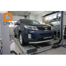Защита переднего бампера Kia Sorento (Киа Соренто) (2012-) (одинарная) d 60*